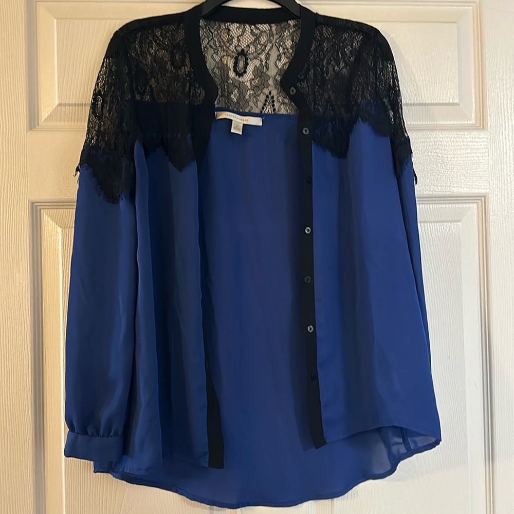 LC Lauren Conrad Lace Black and Blouse